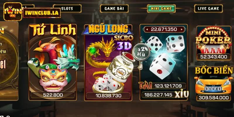 Hướng dẫn chơi Ngũ long Sicbo 3D iWin Club Hiệu Quả Cao 1 Ngũ Long Sicbo 3d IWIN CLUB