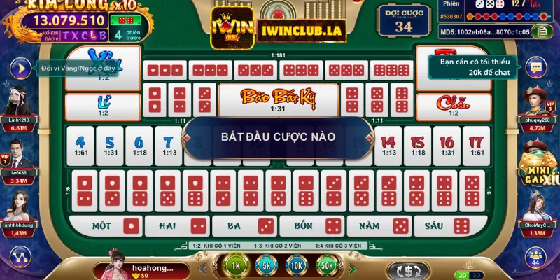 Hướng dẫn chơi Ngũ long Sicbo 3D iWin Club Hiệu Quả Cao 3 Ngũ Long Sicbo 3d IWIN CLUB