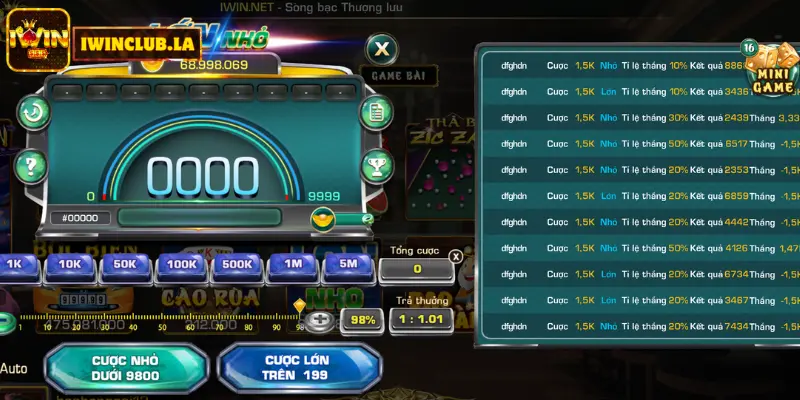 Game Lớn Nhỏ iWin Club - Chơi game đổi thưởng online cực chất 6 Lớn Nhỏ IWIN CLUB