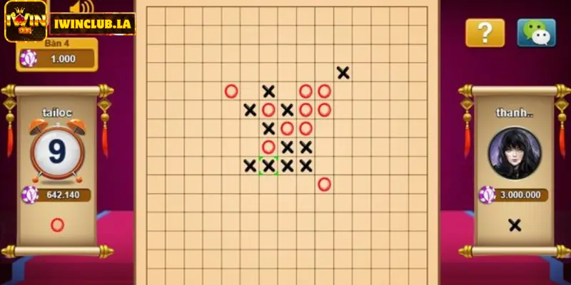 Cách chiến thắng mọi ván Caro trên IWIN CLUB 3 Cờ Caro online iwin club